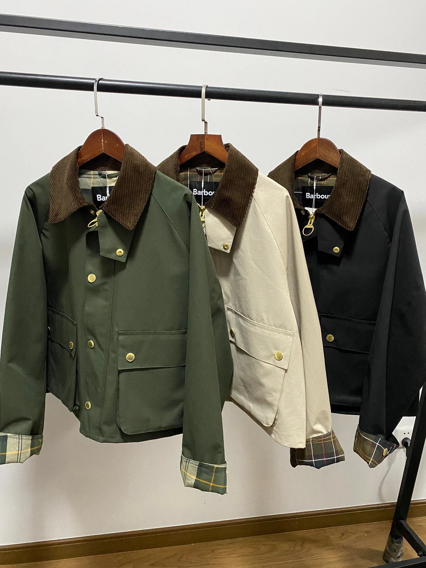 Wax-free Short Lapel Spliced ​​Jacket Windbreaker