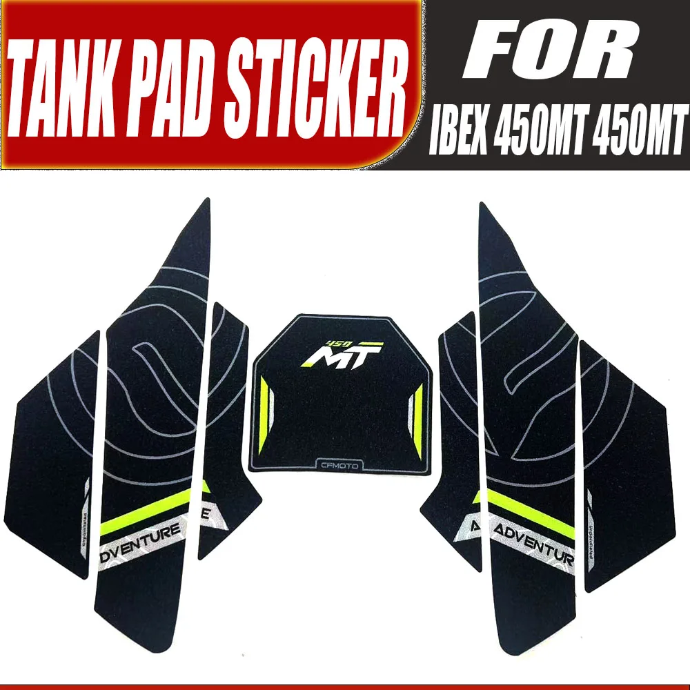 For CFMOTO 450MT IBEX 450MT MT450 Motorcycle Side Sticker Fuel Tank Decal Protector Traction Pad Cover Decoration Sets Anti-slip