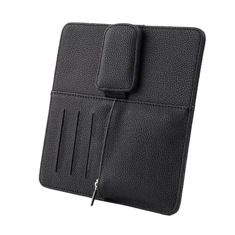 Auto Vizier Organizer PU Lederen Vizier Clips Voor Auto's Auto Document Zakken Multifunctionele Auto-interieur Accessoires Voor