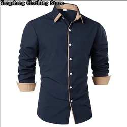 Men's Long Sleeve Shirt Casual Shirt High Quality Men's Clothing Work Travel Fashion Design Sense Men's Clothing 2024 New Tops