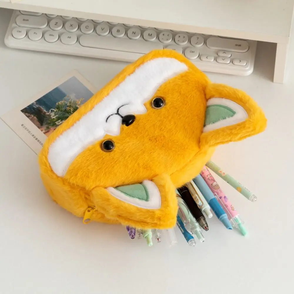 الجدة أفخم دمية أفخم حقيبة أقلام رصاص لطيف تصميم Kawaii الحيوان القلم حقيبة محشوة حقيبة أدوات مكتبية مخزن للمكياج