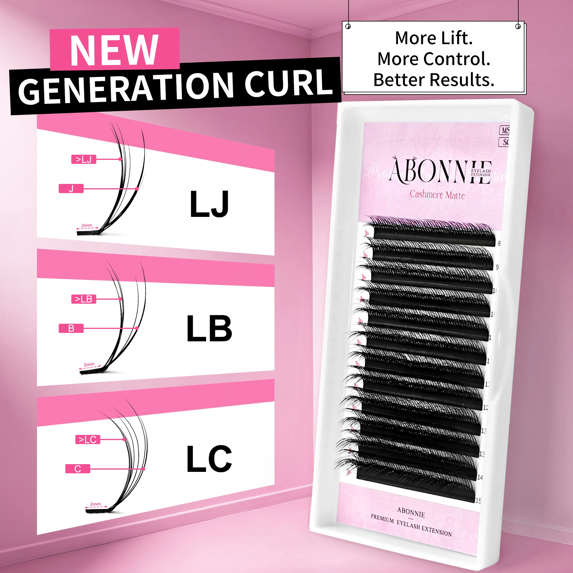 Eyelash Extensions Classic - Abonnie LB LC LJ Curl Camellia
