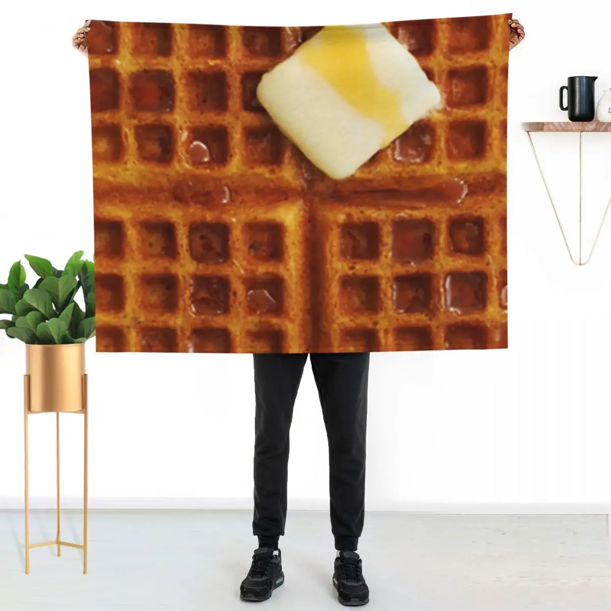 

Waffle Throw Blanket Cozy Sofa Blanket for TV Watching Napping