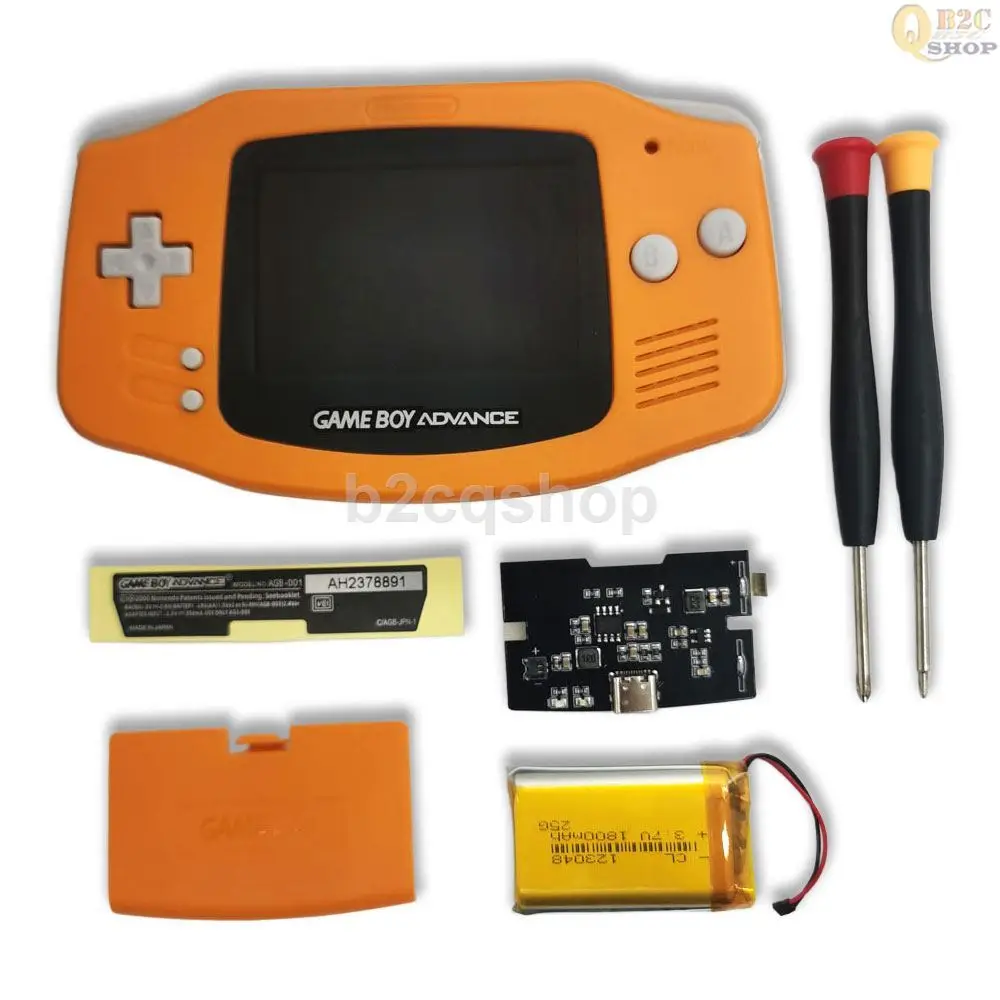 

IPS LCD Backlight Kit 720x480 High Brightness Screen Drop in 1800mAh battery with shell for GBA Game Boy GameBoy Advance