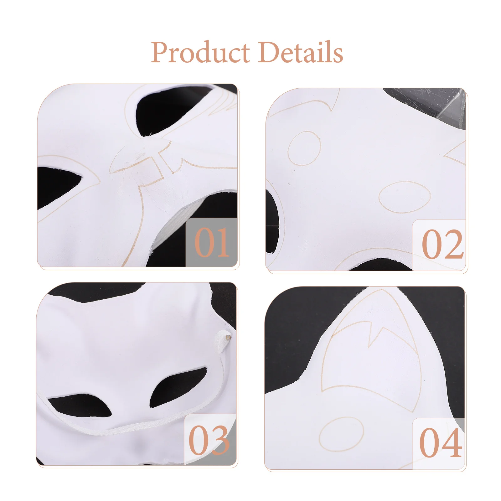 

5Pcs Blank Paper Masks White DIY Unpainted Masquerade Masks for Halloween Cosplay Party Prom White Masquerade Mask