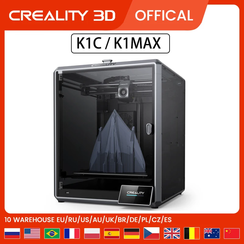 CREALITY 3D Printer K1C 3D Printer K1MAX 3D Printer 600mm/s High-Speed Printing Super Sensing AI LIDAR 32mm³/s Large