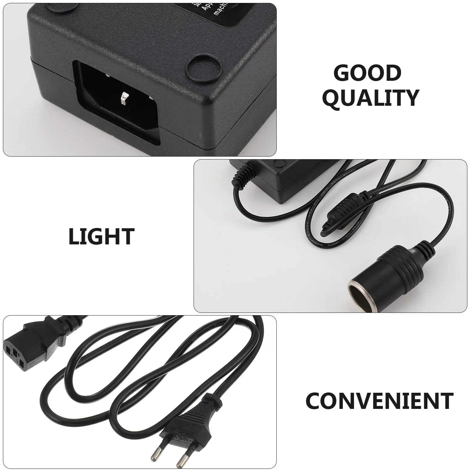 

1Pcs 220V to 12V Power Converter for Car Power Adapter Equipment Vehicle Use Compact Portable Design Long Service Life