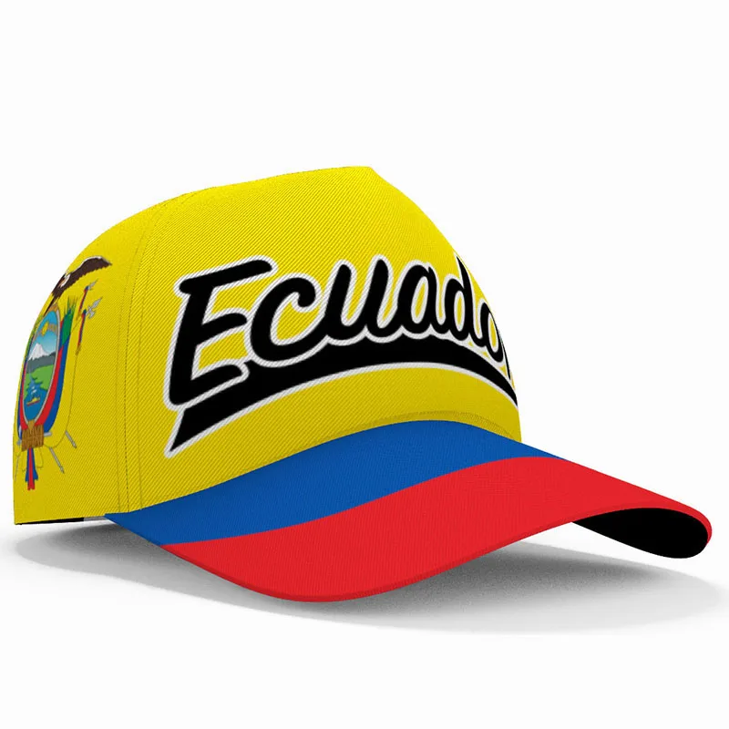 Ecuador Baseball Cap Free 3d Custom Made Name Number Team Logo Ec Hat Ecu Country Travel Spanish Nation Ecuadorian Flag Headgear