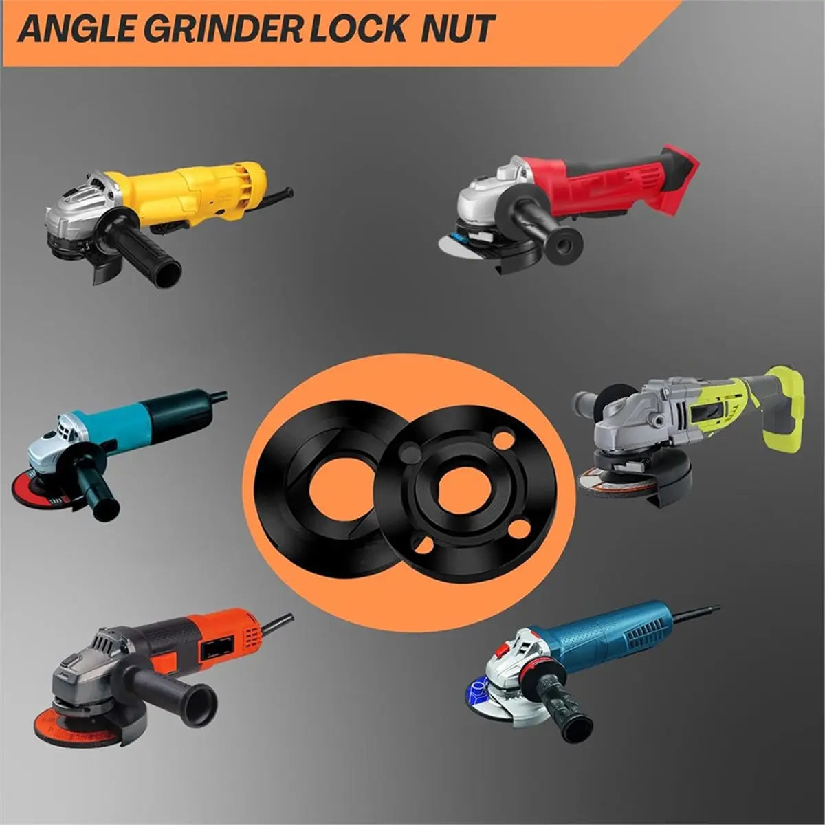 【UPGRADED VERSION】Angle Grinder Wrench, Adjustable and Angle Grinder Nut Kit (5 Pieces) - for , , , ,