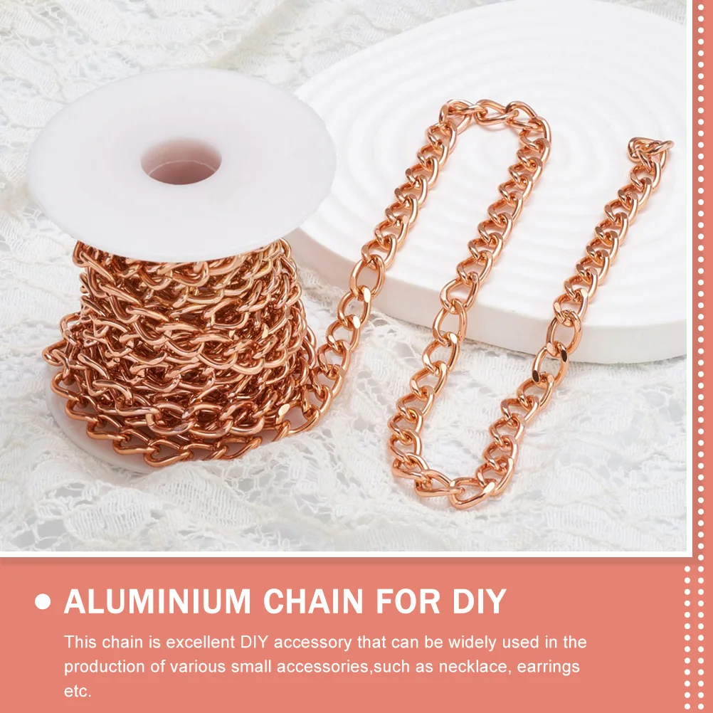 

1 Roll Aluminium Chain For Diy Jewelry Making Crafts Accessory Necklace Earrings Decorative Garment Bag Hardware Component Part