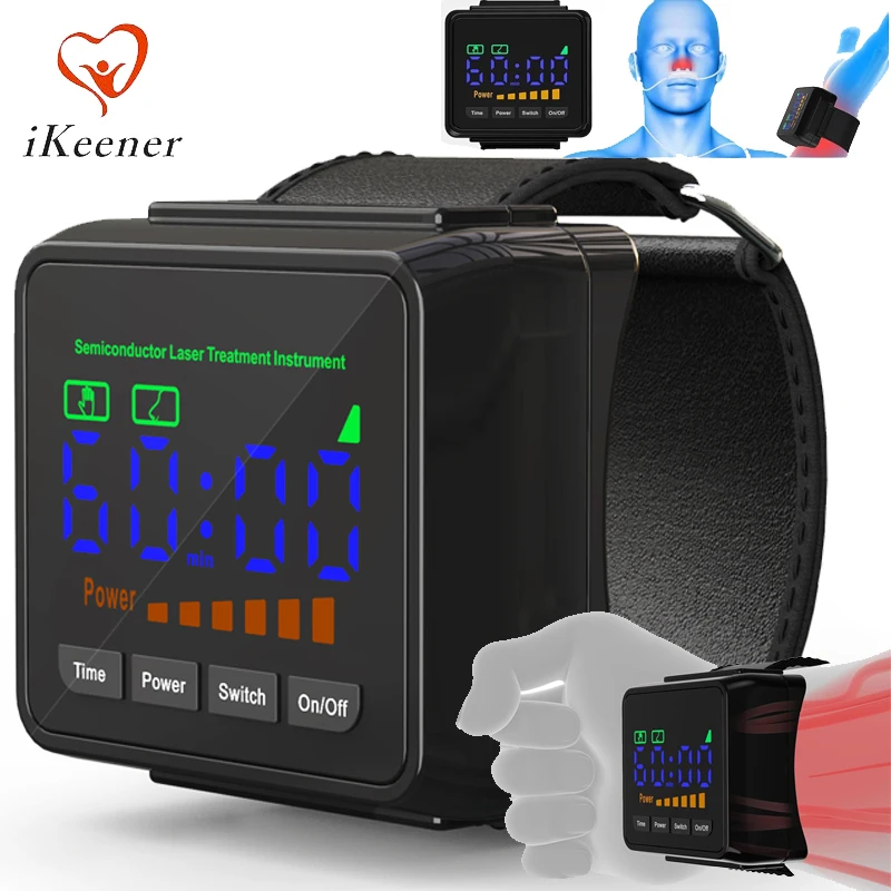 

Wrist-mounted Laser Therapy Device 650nm Red Light Blood Pressure Lower Naturally Improve Blood Circulation Reduce Viscosity