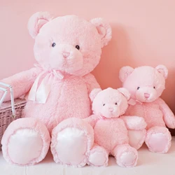 INS Nordic Cute Pink Teddy Bear Soft Stuffed Animals Kids Sleeping Cartoon Plush Toy Dolls Children Birthday Gift Room Decoratio