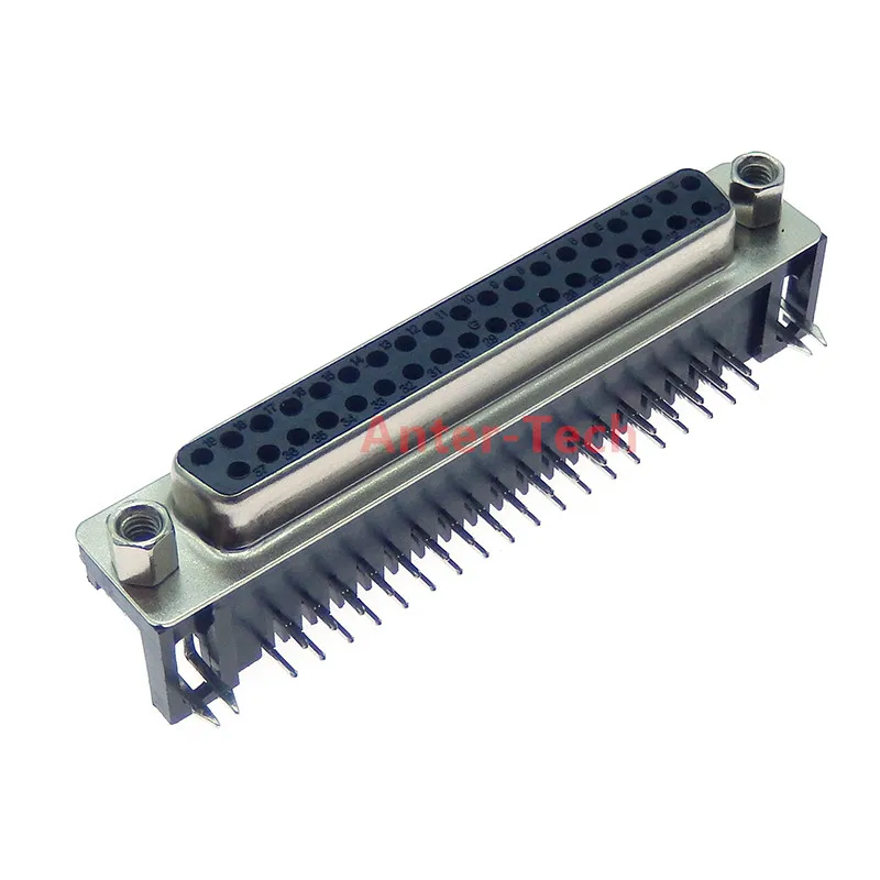 DR37 DB37 D-SUB Angle Angled 37 Pin Female Male PCB Mount Socket Connector