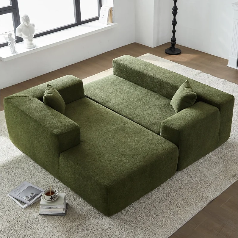 #L-Shaped Home Sofa Set Full Sponge Modular Box Vacuum Sealed Packaging for Apartment Living Room Use
