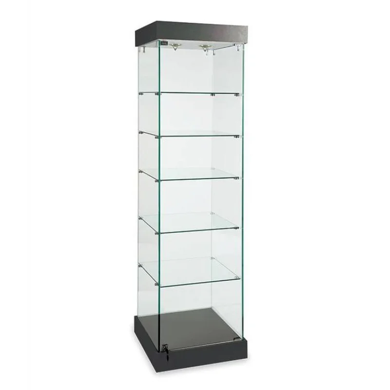 

Custom keway glass display showcase full glass display cabinet