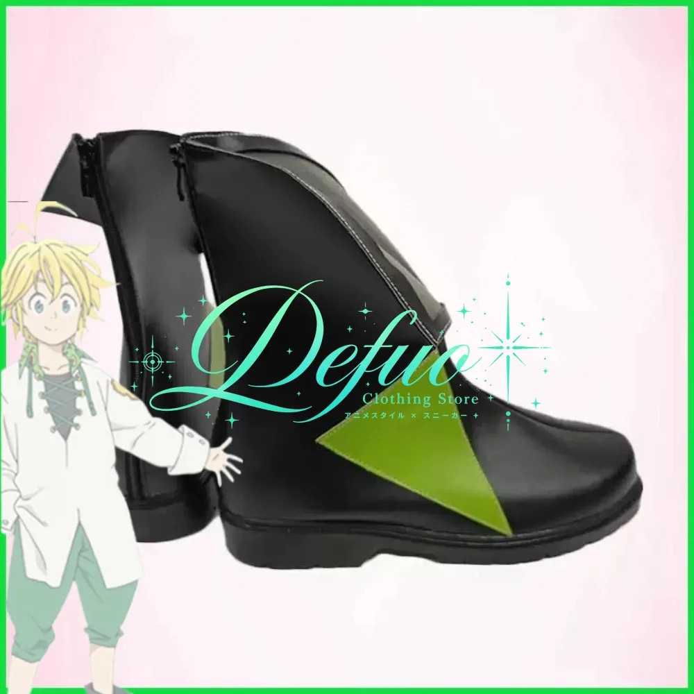 Game Nanatsu No Taizai Meliodas Anime Customize Cosplay Shoes Boots Halloween Party
