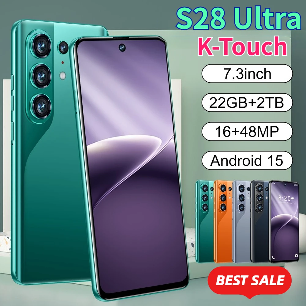 K-Touch Hot S28 Ultra 22G+2TB Smartphone 7.3HD Telefoni Cellulari 8000Mah Cellulare 5G Dual SIM Android 15 Fotocamera 16+48MP Telefoni Cellulari