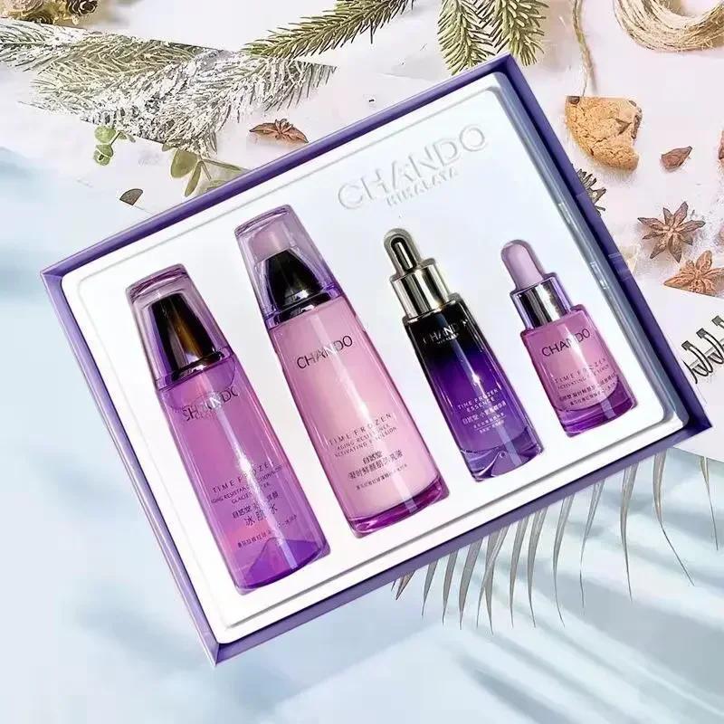 Genuine Original CHANDO Repairing Anti-Ageing SkinCare Set Toner Lotion Serum Gift Box Essence Eye Cream Brightens Moisturise