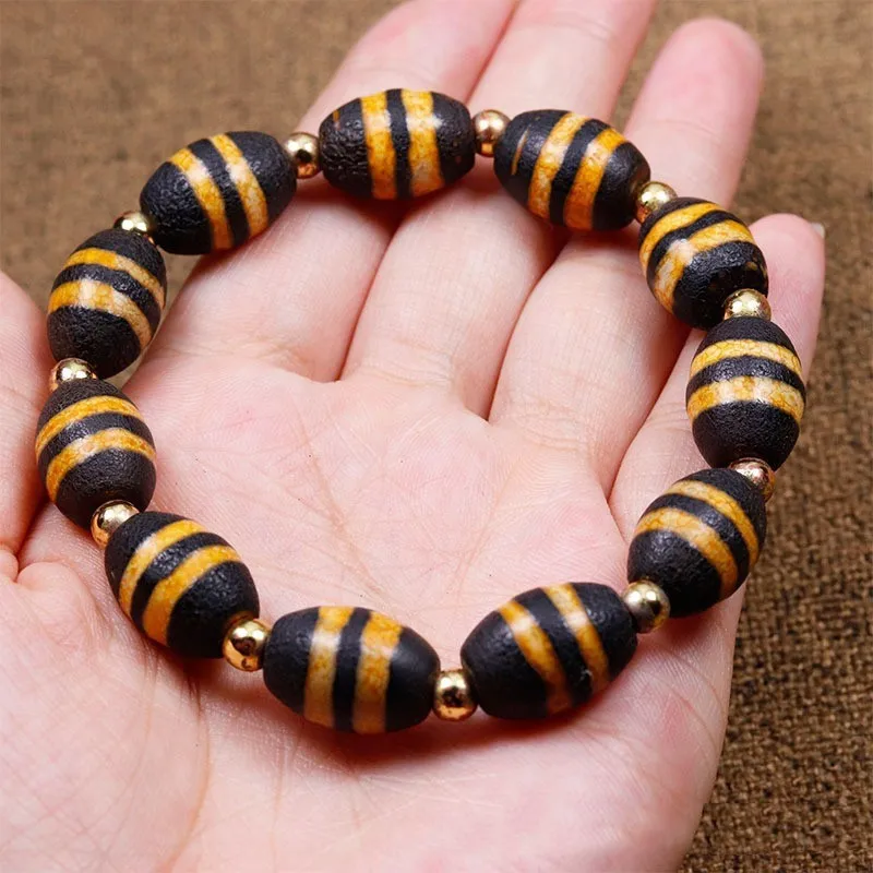 high level oil agate bead strings men's strings elegant men's black original light luxury Men's Bracelet String Women's Bracelet