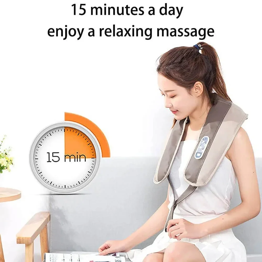 Multifunctional Massage Shawl for Cervical Neck and Shoulder, Heating Shawl to Relieve Fatigue and Relax the Body and Mind