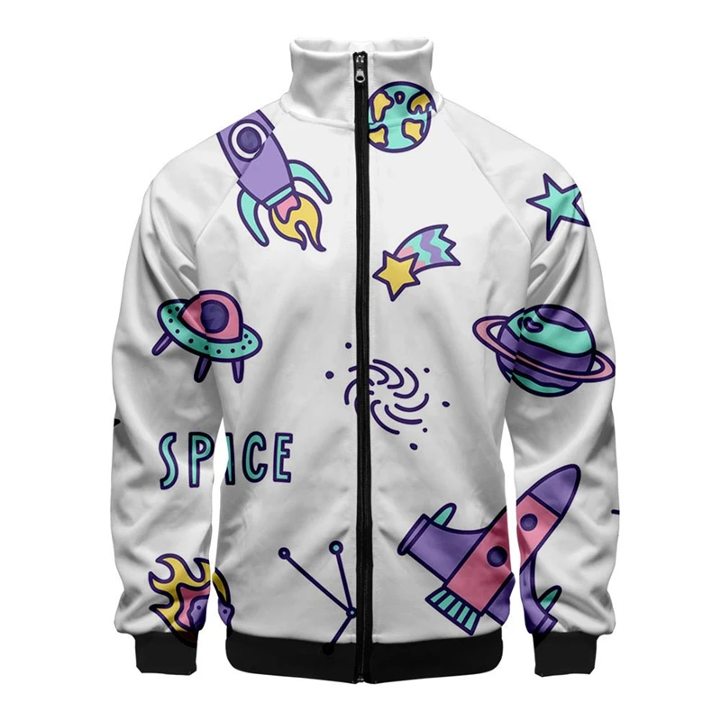 

Extra-terrestrial Print Zipper Hoodies Sweatshirts 3D Printed Jackets For Men Women Clothing Casual Fashion Lapel Kids Coat Tops