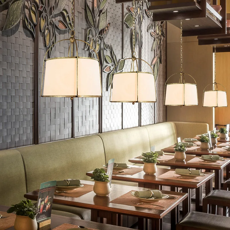 

Japanese Pendant Lights Wabi-sabi Restaurant Fabric Lamp Led Indoor Lighting Hotel Kitchen Island Coffee Dining Hanging Light