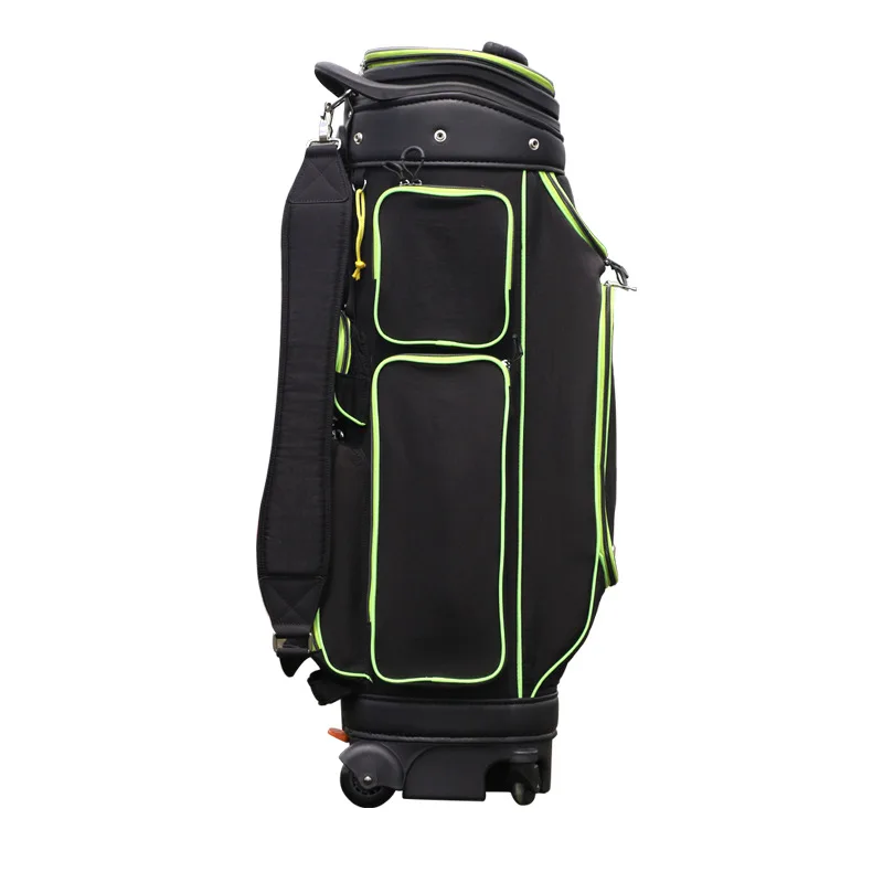 Bolsa de golf para hombre, bolsa para pelotas de golf, nueva bolsa de golf con cuatro ruedas, plana, retráctil, de tela