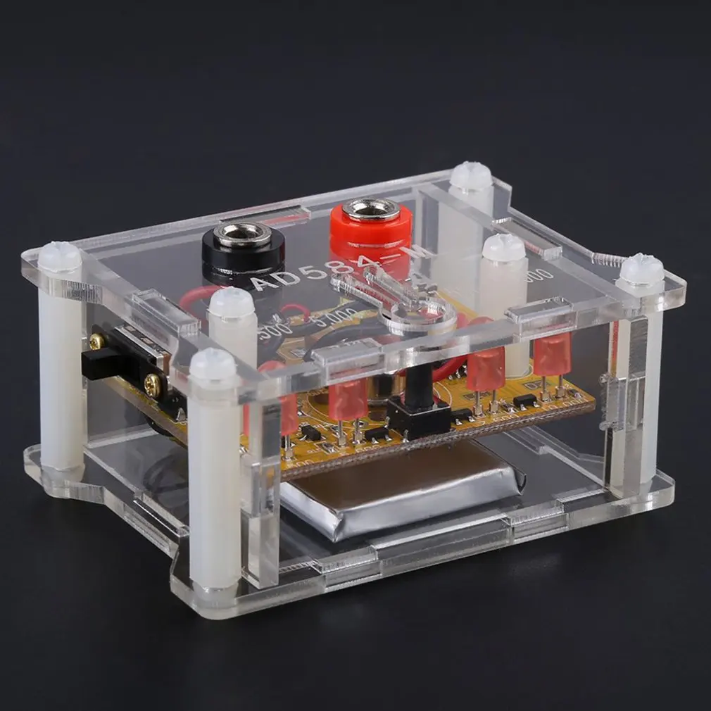 Modulo di riferimento AD584 con alloggiamento trasparente modulo di riferimento di tensione ad alta precisione ricarica USB a 4 canali