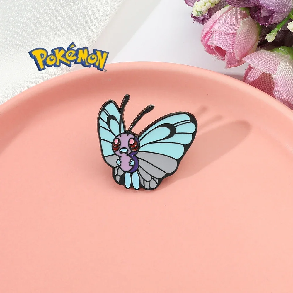 

Pokemon Series Butterfree Cartoon Cute Enamel Pins Anime Character Alloy Badge Brooches Lapel Pin Backpack Decoration