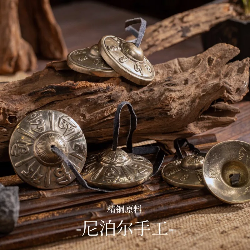 Handmade Nepalese Tingsha Cymbals Meditation Chime Bells Portable Percussion Instrument