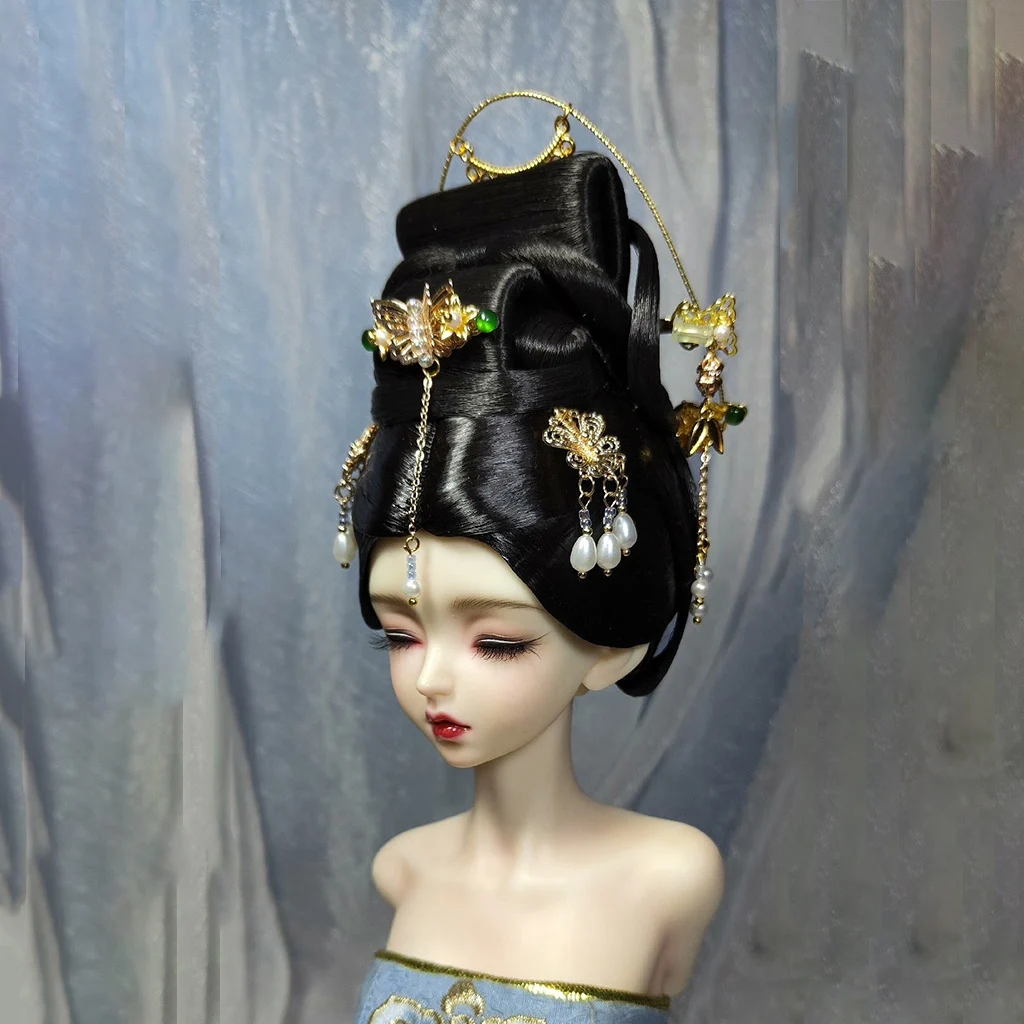 1/3 Scale Ancient Costume BJD Wig Chinese Hanfu Fairy Hair Retro Wigs For BJD/SD SD13 Big Girl SSDF Doll Accessories C2279