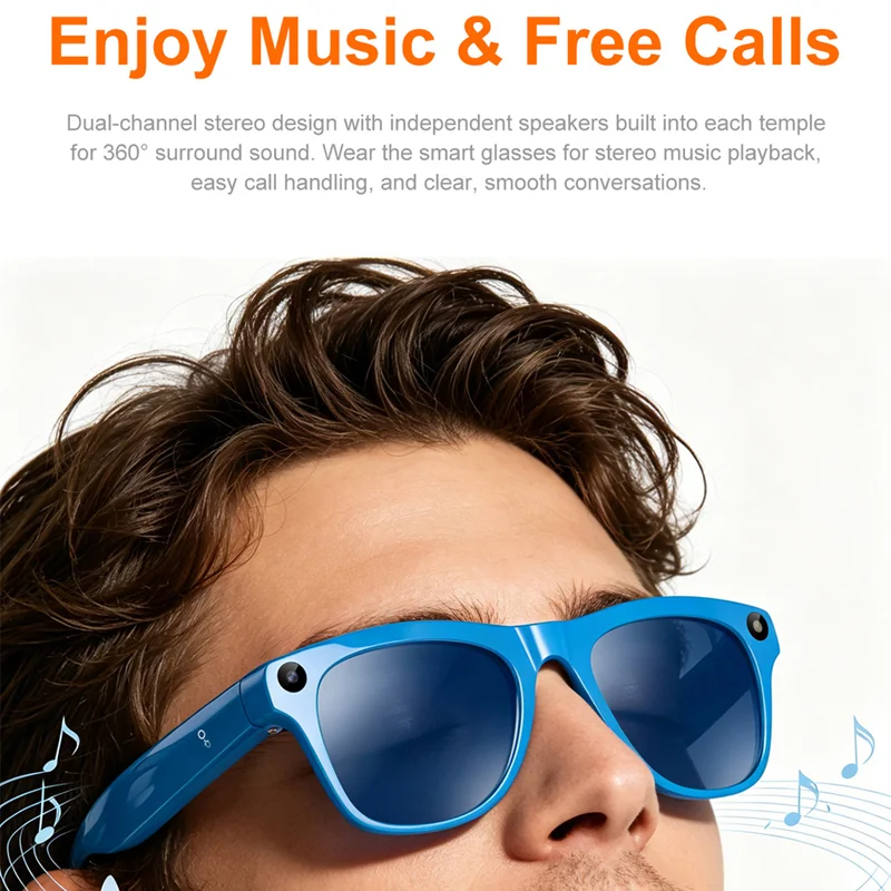 Upgrade Smart AI Glasses 800W HD 8K Shooting Camera Photo Video Voice Call Translation Bluetooth AI Motorcycle Glasses New image 5