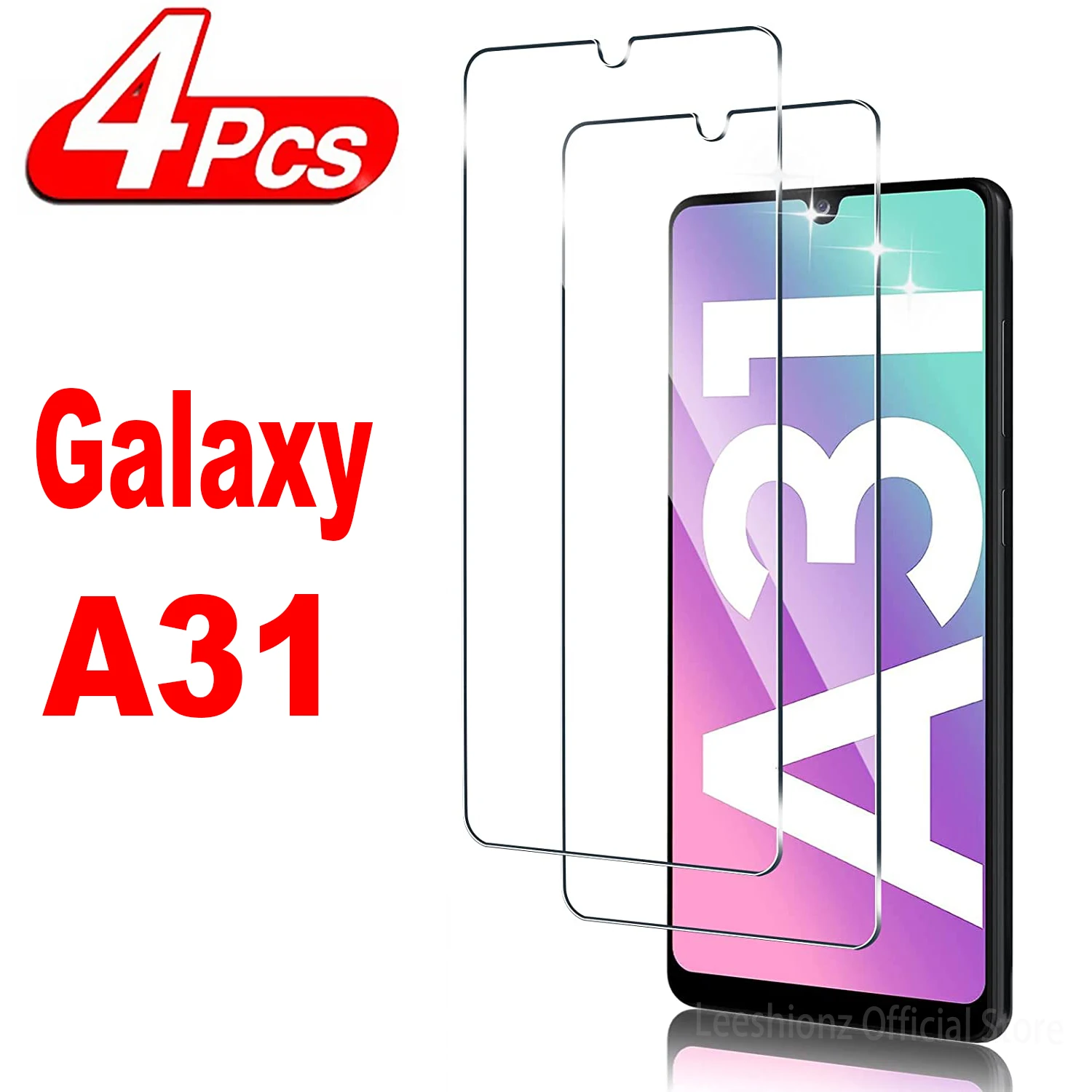 9H Screen Protector For Samsung Galaxy A31 2/4Pcs HD Tempered Glass