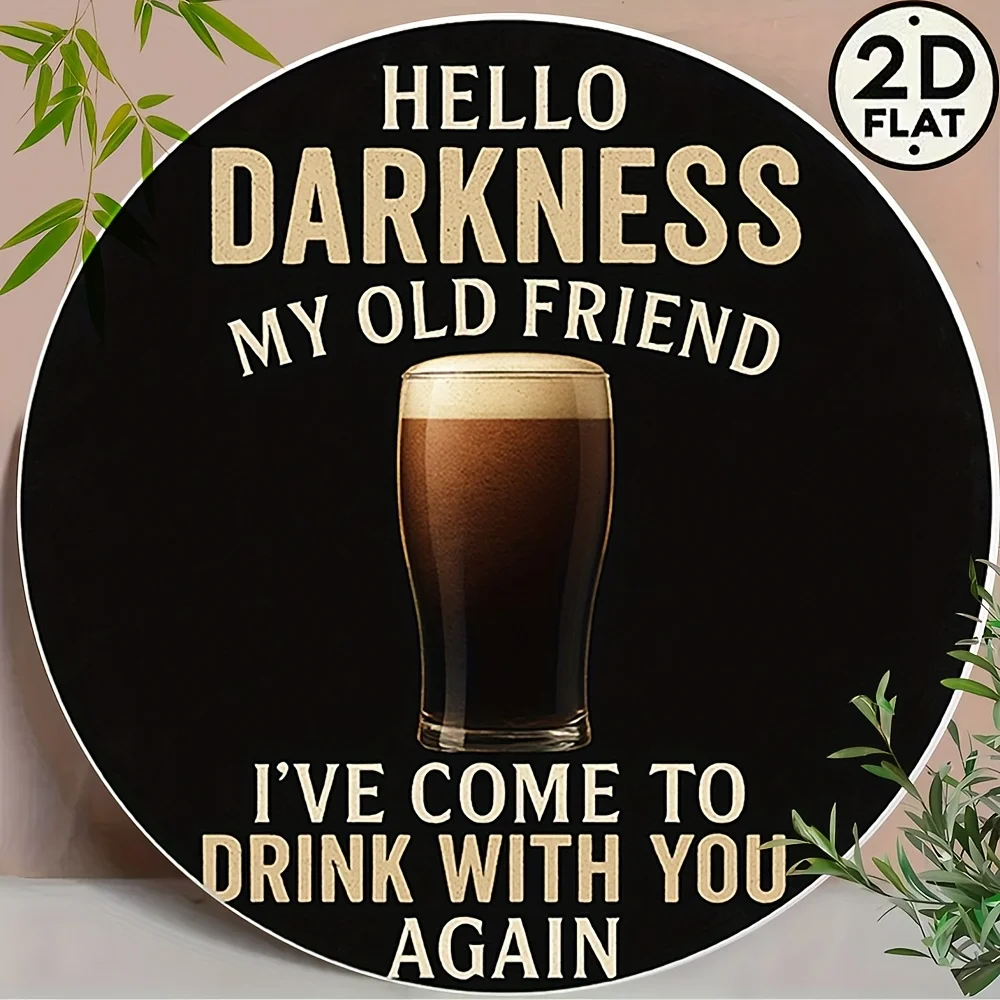Decoración de Pub irlandés Vintage, letrero de estaño de Metal de amigos de la cerveza oscura, cartel de taza de cerveza Retro negro y dorado, amante de la cerveza oscura Heavy, Gi, 1 ud.