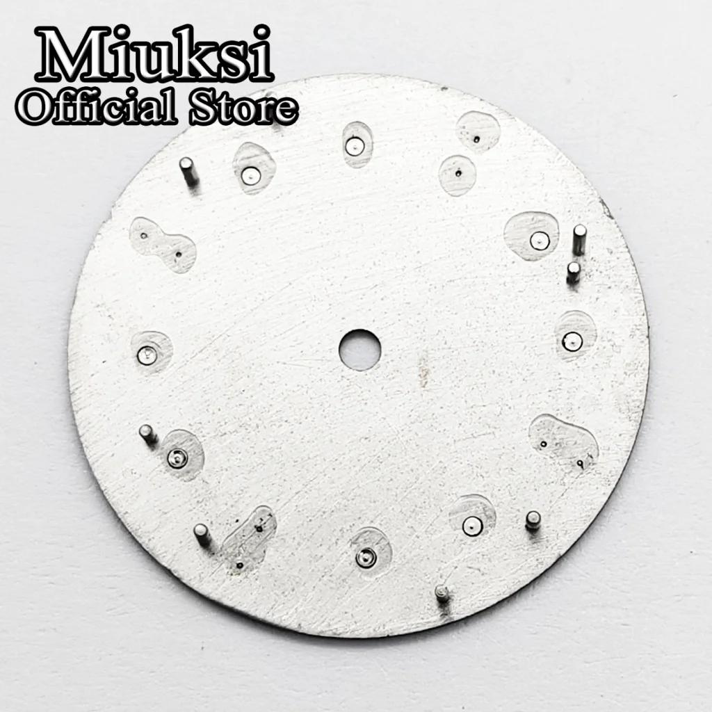 Miuksi 28,5mm Uhrenzifferblatt, leuchtend, passend für Uhrwerke VH31 NH35 ETA2824 2836 Mingzhu DG2813 3804 Miyota 8205 8215 821A – Detail 6