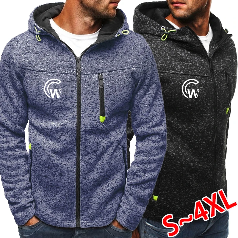 Fashion Men Fried Dough Twists Sweater Hoodie Printed Hoodie Sports Coat Autumn Winter Zipper Jacket