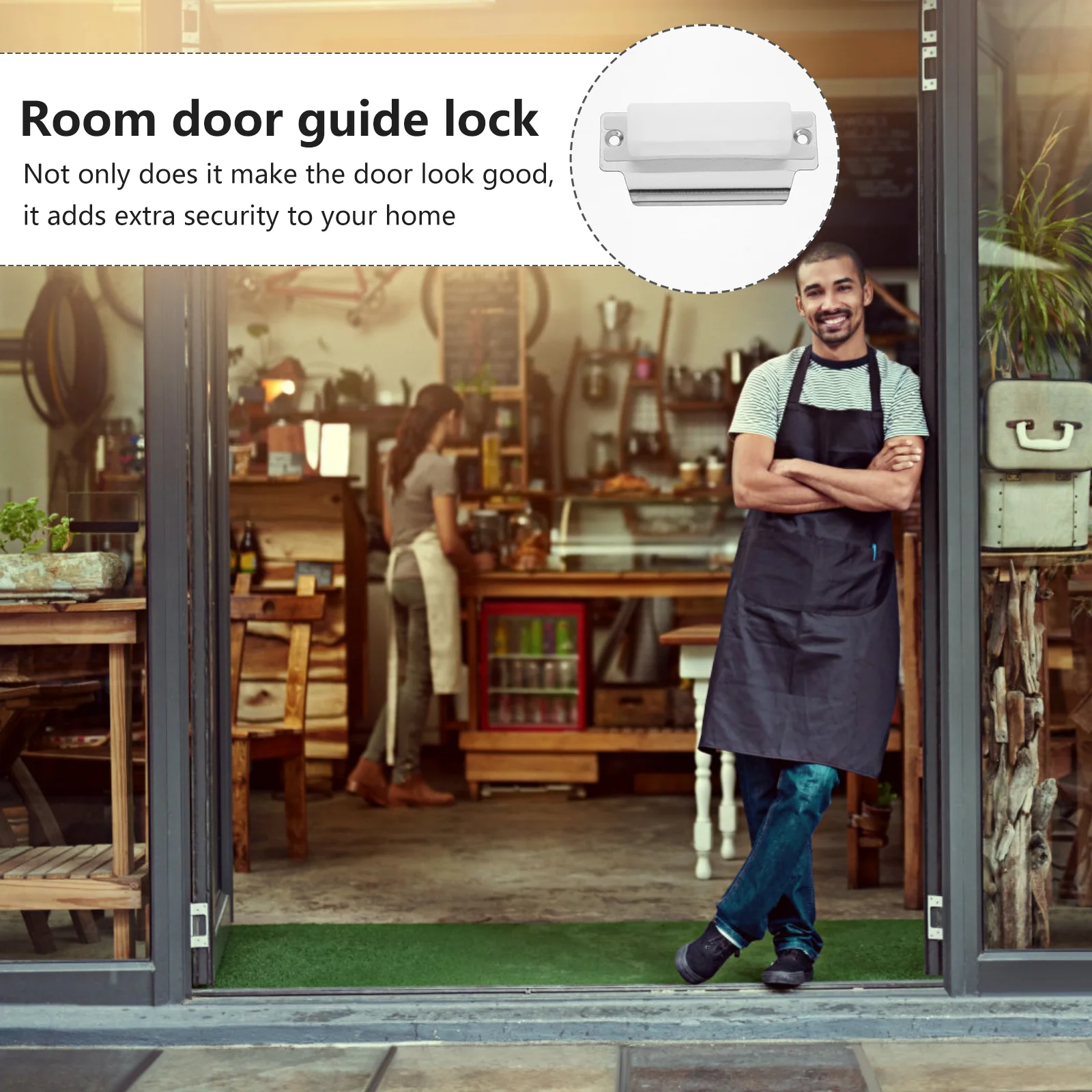 

1 set 1 Set Stainless Steel Security Plate For Home Front Door Reinforcement Frame Repair Kit Metal Door Strike Plate