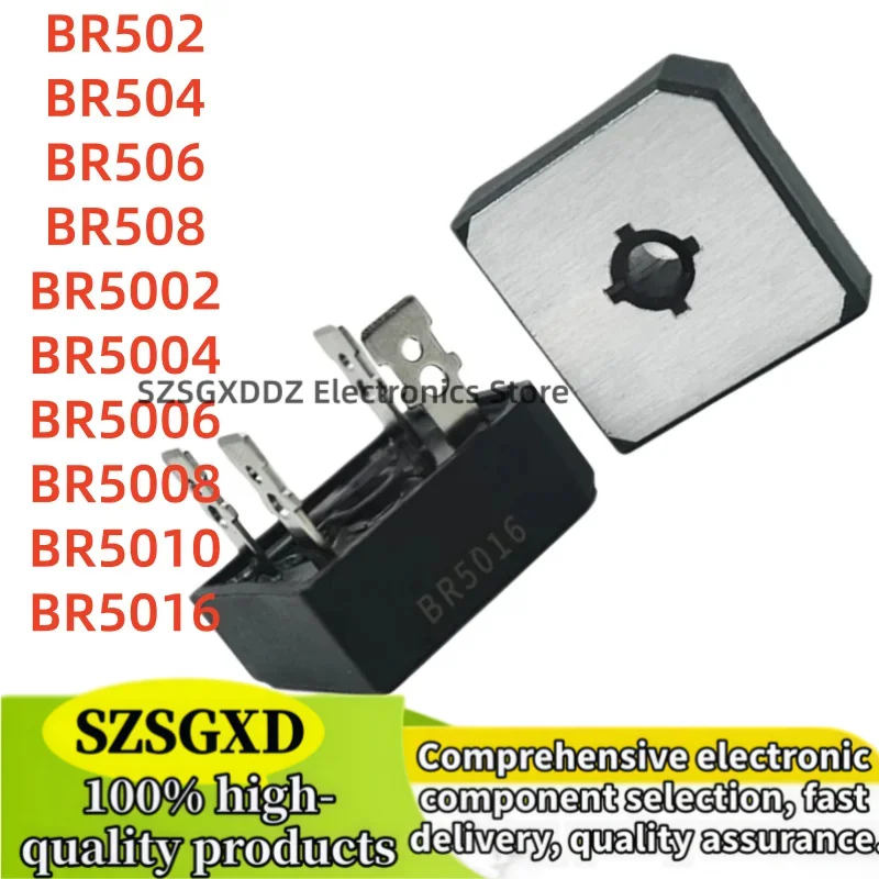 5-10Uds 100% Brand nuevo quality BR5004 BR5010 BR5016 BR508 BR506 BR502 BR5005 BR5006 Rectifier bridge stack Fast Shipping