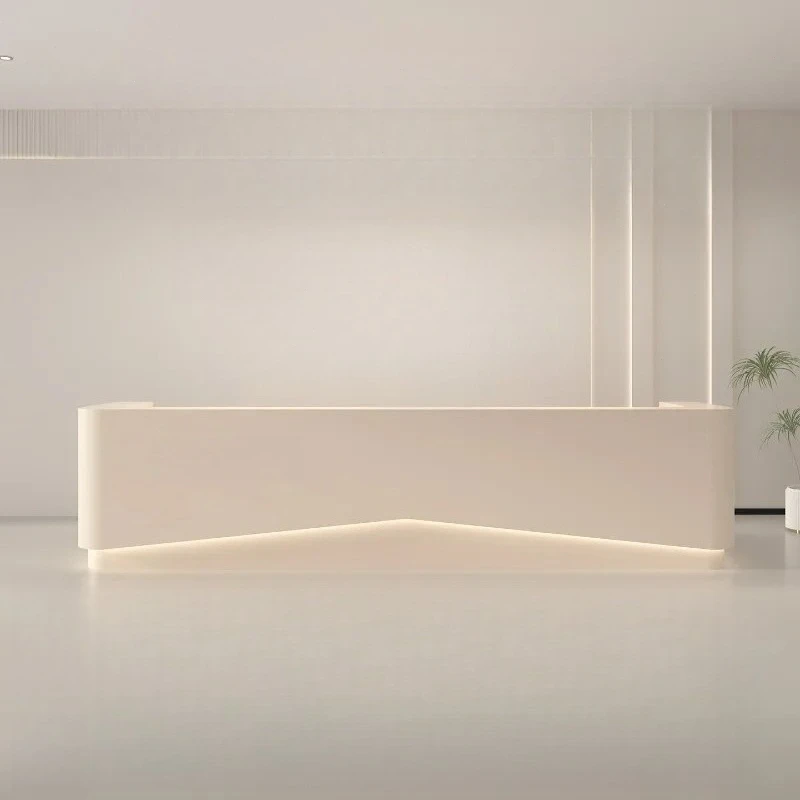 Welcome Display Reception Desks Company Executive Aesthetic Minimalist Reception Desks