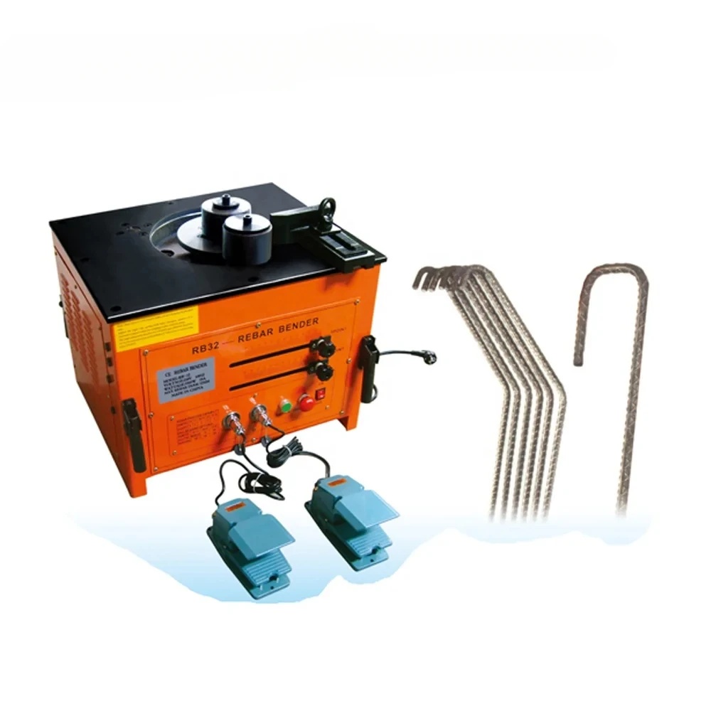 

Portable rebar bender 32mm RB-32 long service life rebar bending machine