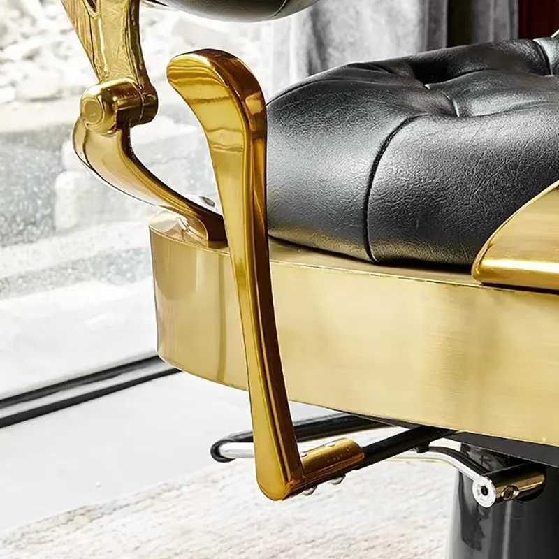 كرسي حلاق مريح بمسند للذراعين، كرسي حلاق بسيط وبسيط من الشمال، أثاث تجاري حديث من Sillon Barbero #5