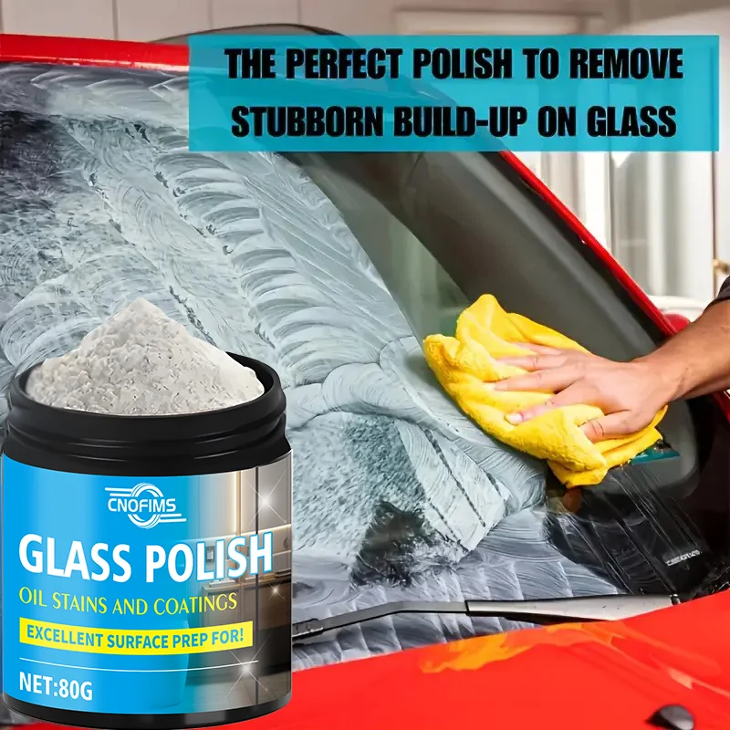 Glass Polishing Powder - 80ml Scratch Repair and Instant Clear Restorer, Suitable for Professional Surface Polishing of Bathroom