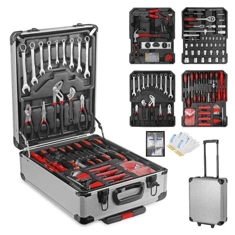 Portable Professional 797 Piece Chrome Vanadium Household Car Repair Manual Toolbox Set Trolley Case