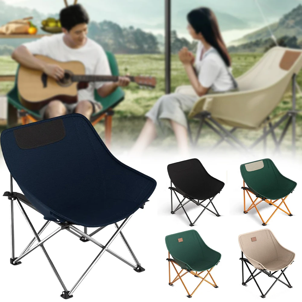 Universal Portable Camping BBQ Beach Folding Chair Backrest Fishing Stool Chair for Outdoor Beach Camping Picnic Moon Chairs