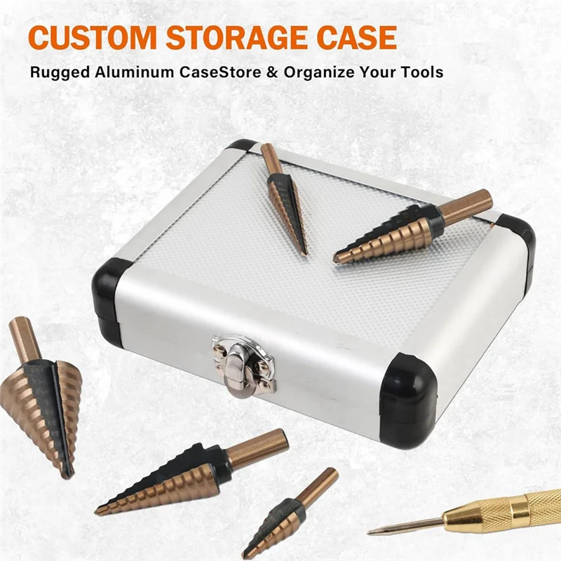 

【Best Selling】6Pc High Speed Steel Drill Bits Multifunctional Stepped Drilling Straight Groove High-Speed Steel Drill Reamer