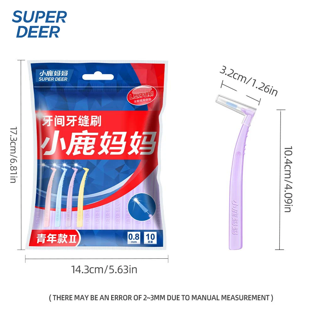 10/30pcs Interdental Brush For Dental Orthodontics Clean Between Teeth Cleaning Tools Soft Mini Brush With Dust Cover