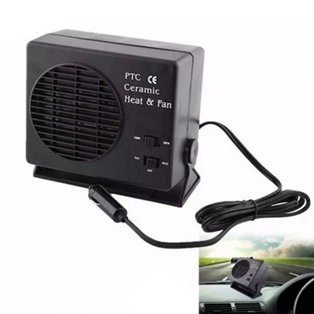 150/300W Portable Car Heater Fan 12V Auto Car Heater Cooler 2 in 1 Cooling Heating Ceramic Car Heater for Driving Camping Travel