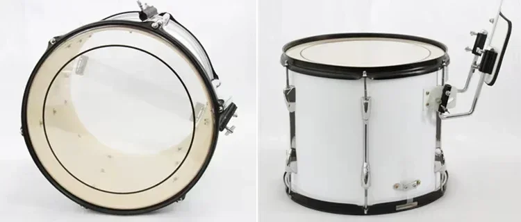 Seleção ideal de produtos de alta qualidade Popular branco 14 x 12 polegadas Marching Snare Drum 14 polegadas com suporte de ombro