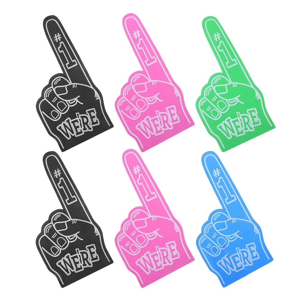 

6 Pcs Finger Cots Cheerleading Fan Cheerleader Prop for Girls Cheering Props Cheerful Hands Supplies Gloves
