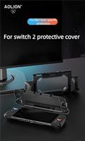 Aolion For Switch 2 TPU Clear Protective Case Hard Protector Cover For Switch 2 Scratch&Shock Protection Cover Accessories